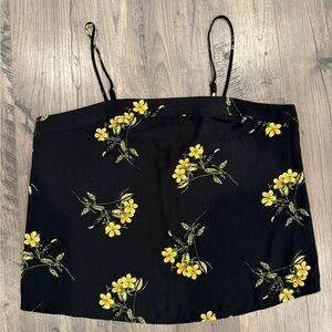 BP Black Camisole with Yellow Floral Design. Women’s Size Large.